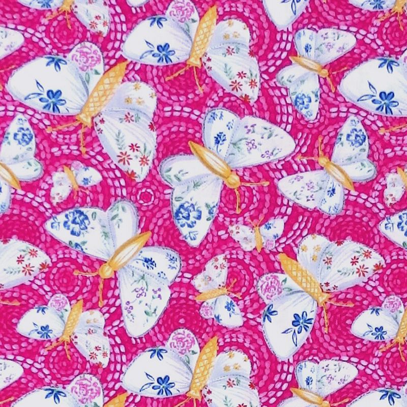 Blank Quilting GYPSY DREAMS BUTTERFLY Fabric - Pink