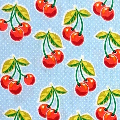 Waverley Inspirations CHERRY Fabric - Powder Blue