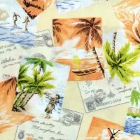 Robert Kaufman / Sevenberry ISLAND PARADISE Vacation Fabric - Maize