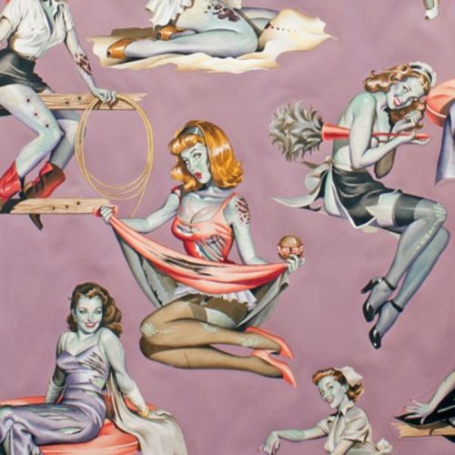 Alexander Henry BEAUTIES AND BRAINS Fabric - Mauve