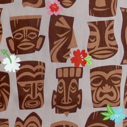 Alexander Henry TAHITI TIKI Fabric - Burlap