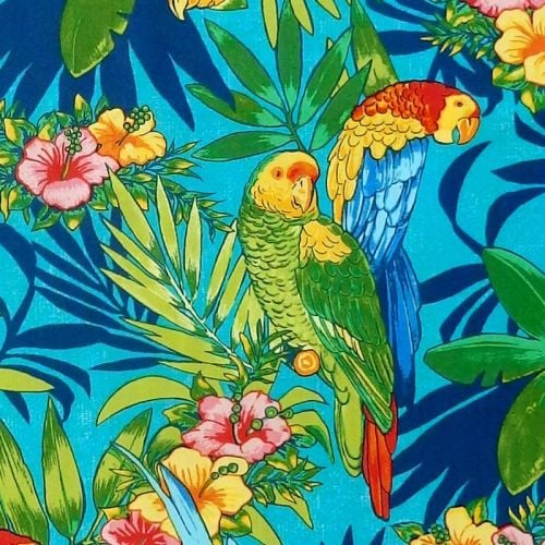 Connecting Threads FRONDS & BLOSSOM Fabric - Parrots