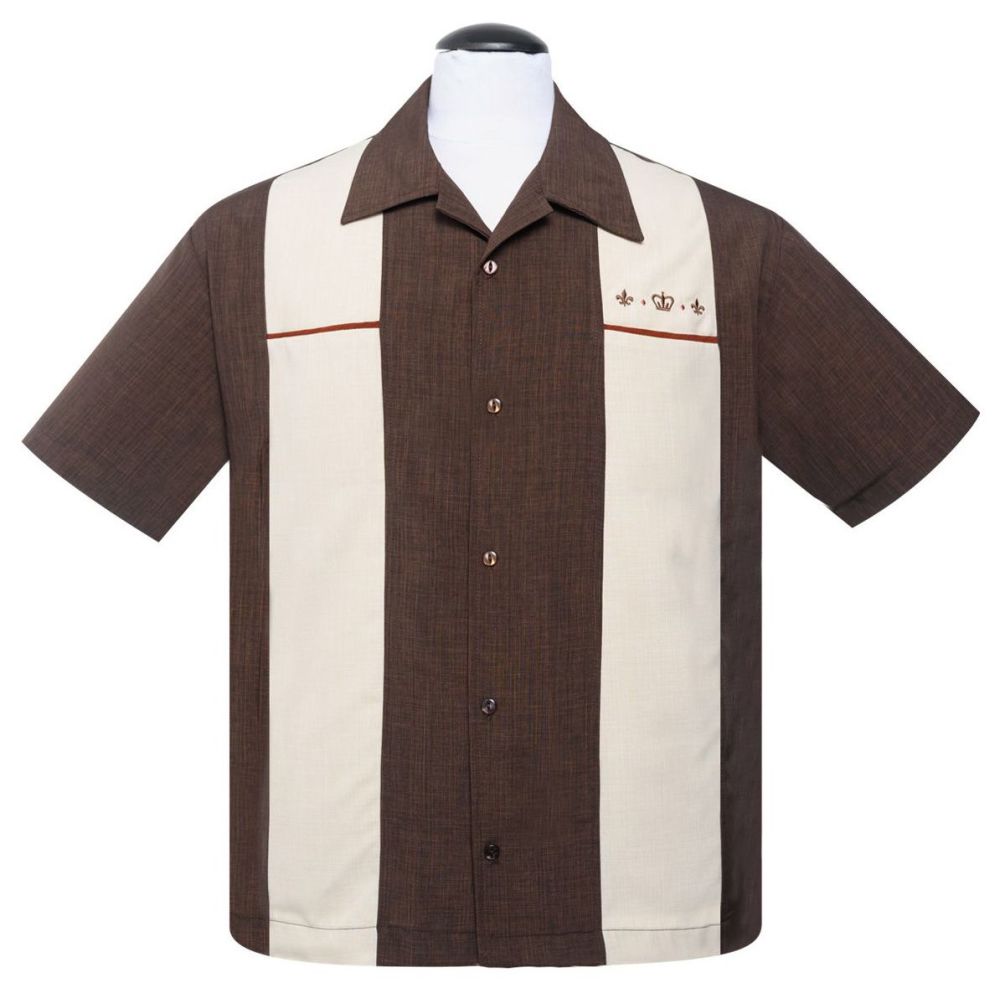 Steady Clothing Regal Button Up Shirt - Brown - size S