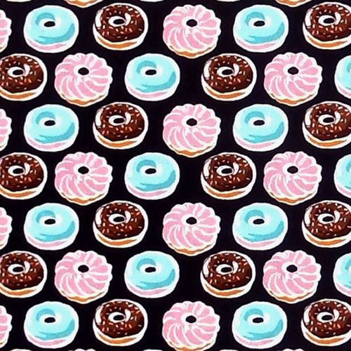 Robert Kaufman / Sevenberry DONUTS Fabric - Black
