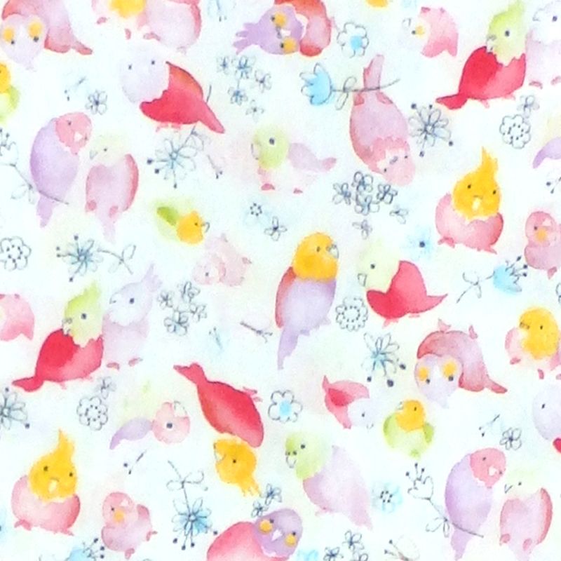 Sevenberry PARROT Fabric - White