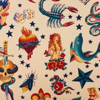 Alexander Henry TATTOO Fabric - Natural