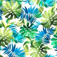 Michael Miller LOST IN PARADISE - LAVISH LEAVES Fabric - White