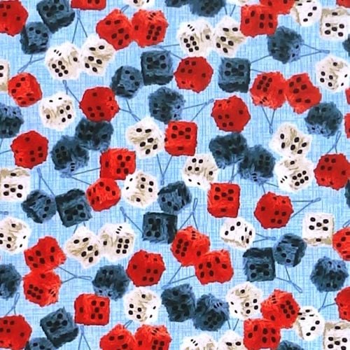 Studio E AMERICAN MUSCLE Fabric - Fluffy Dice