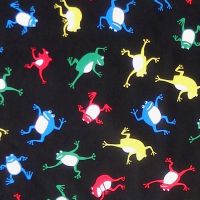 Sevenberry NOVELTY FROGS Fabric - Black