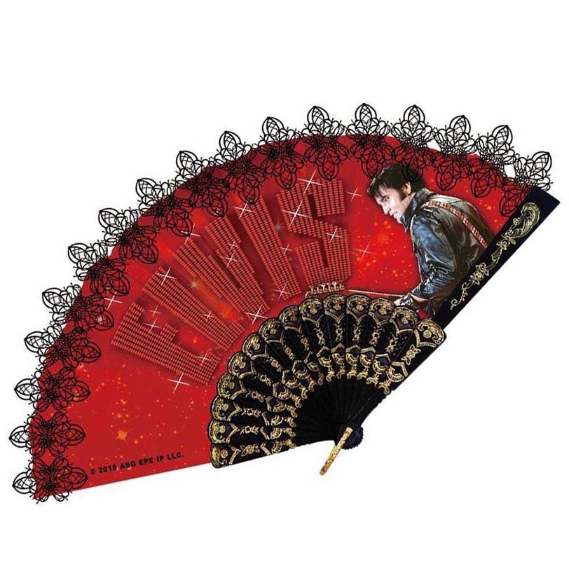Elvis Lacy Hand Fan - 68 Comeback Special