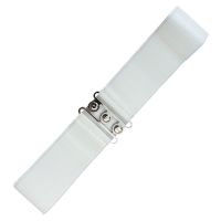 Elastic Cinch Belt - White
