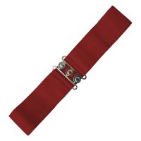 Elastic Cinch Belt - Burgundy