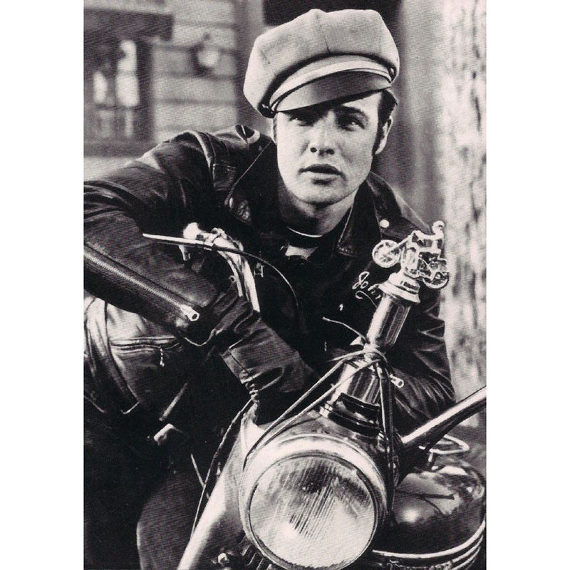 'Marlon Brando' Motorcycle Greeting Card