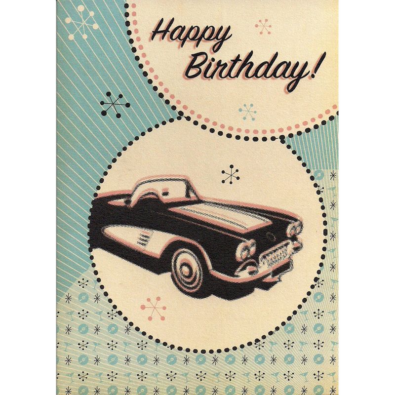 'Corvette' Birthday Card