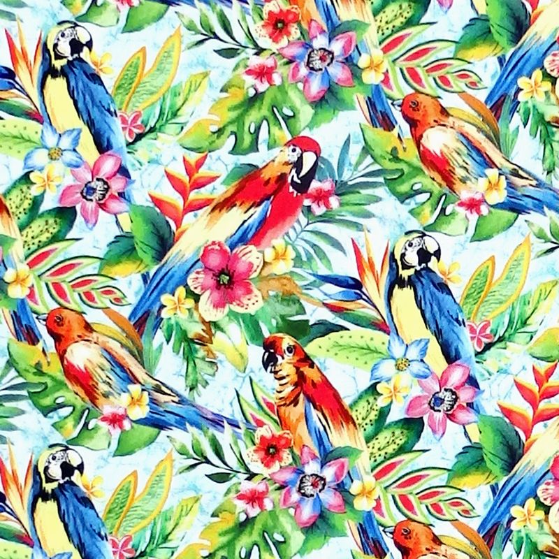 Tropical Parrot - Oasis Fabric / Hot Rockin Retro