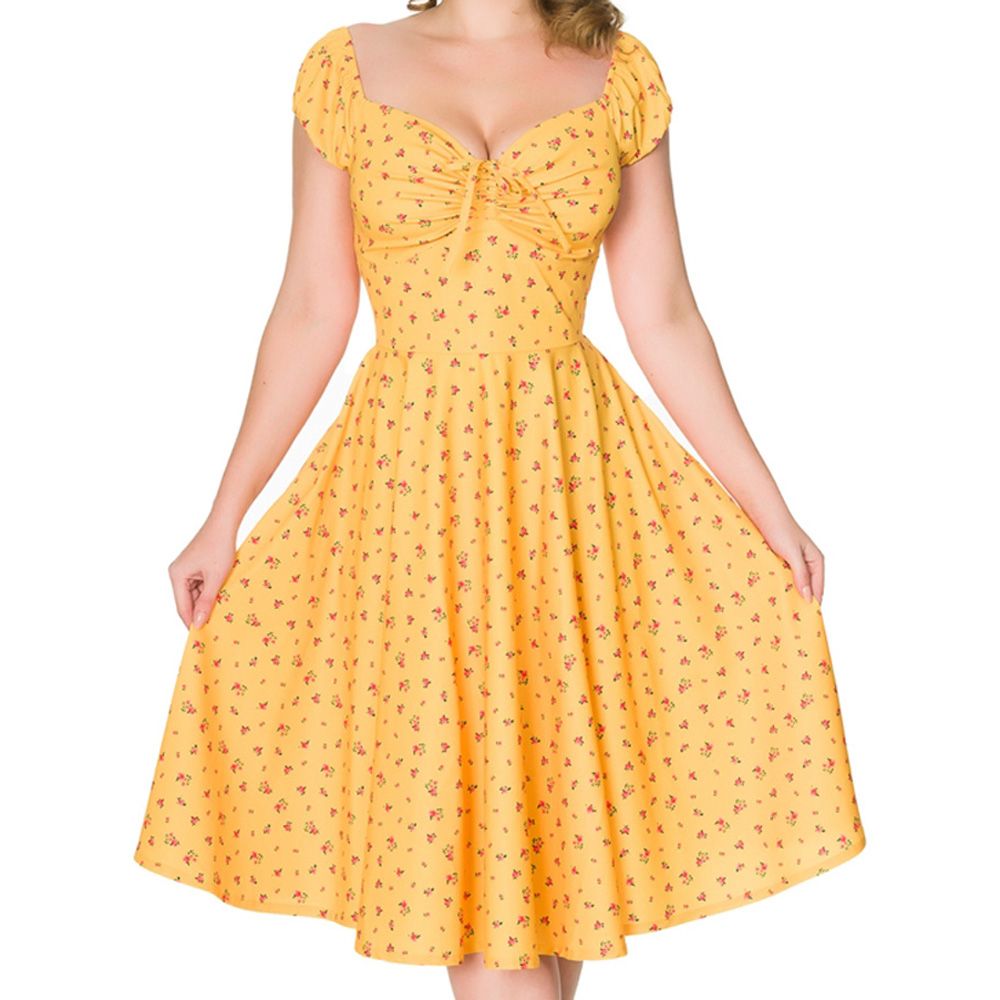 Timeless Serenity Dress - Mustard - size XS (UK8)