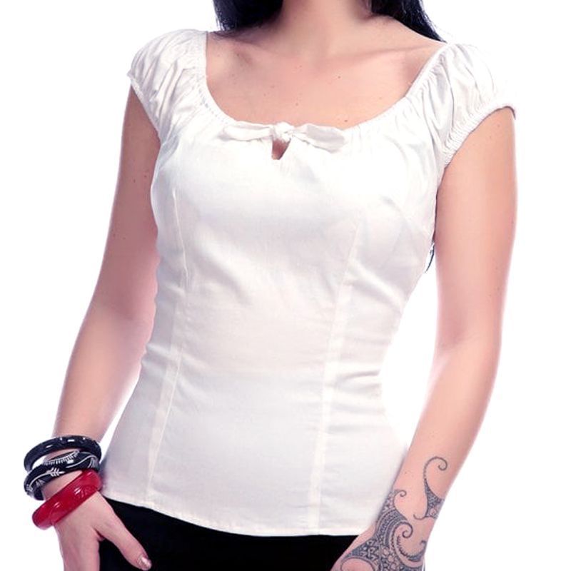 Collectif Lorena Top - White - size 8 (XS)