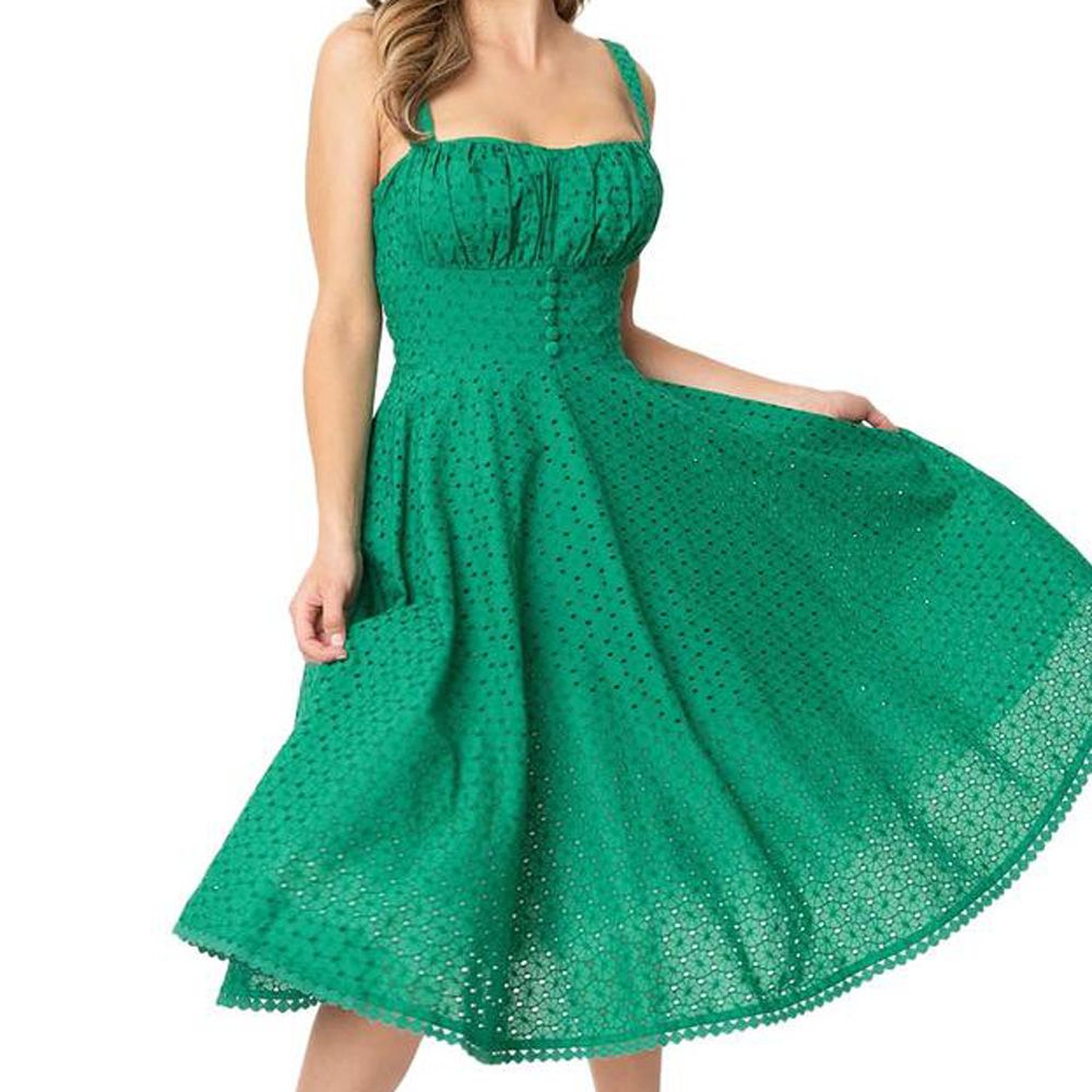 Timeless Valerie Dress - Green - size S (UK10)
