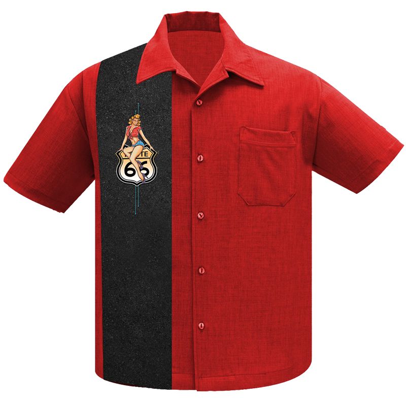 The Shuckster Senfgelb Steady Clothing Vintage Rockabilly Hemd Bowling Shirt 