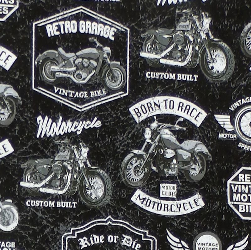 Windham Fabrics BORN TO RIDE Fabric - Black