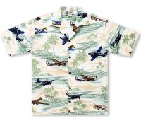 Aloha Republic Bomber Aircraft Shirt - Sage - size S