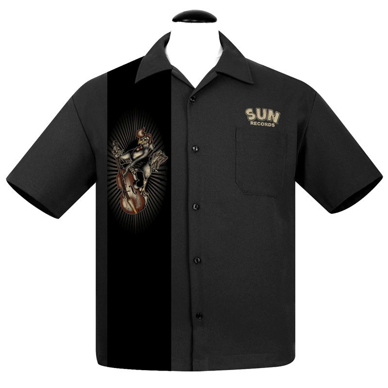 Steady Clothing Sun Records Roosterbilly Button Up Shirt - Black - size 3XL