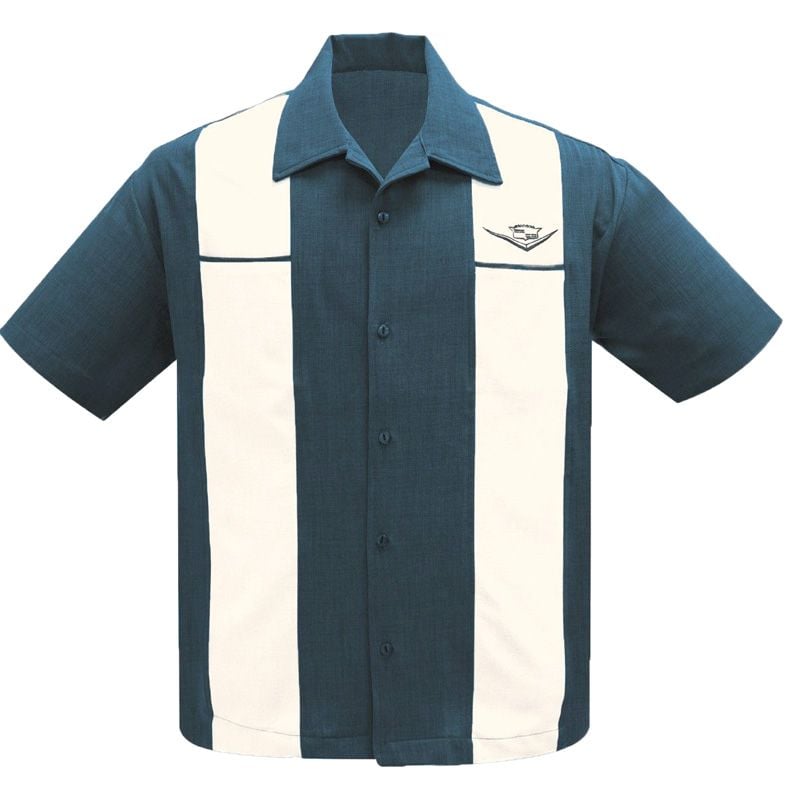 Steady Clothing Classic Cruising Button Up Shirt - Teal / Cream