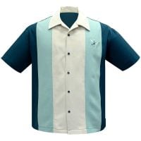 Steady Clothing Atomic Mad Men Button Up Shirt - Teal/Mint/Stone