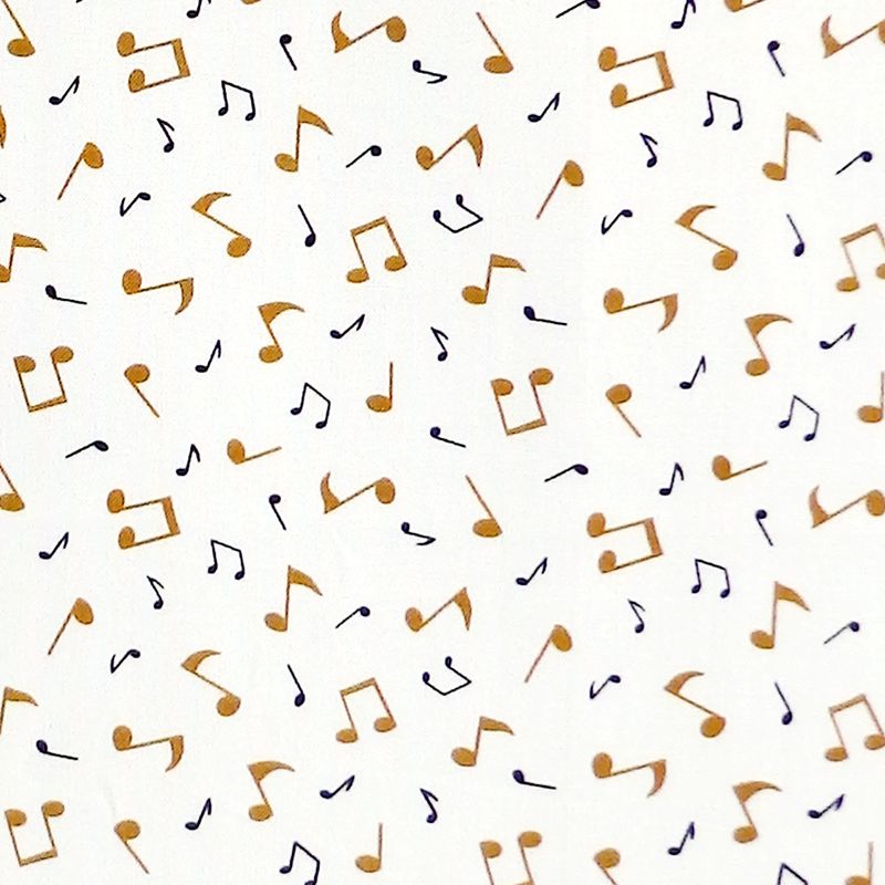 Michael Miller  HAPPY TIMES, GOLDEN NOTES Fabric - Cream