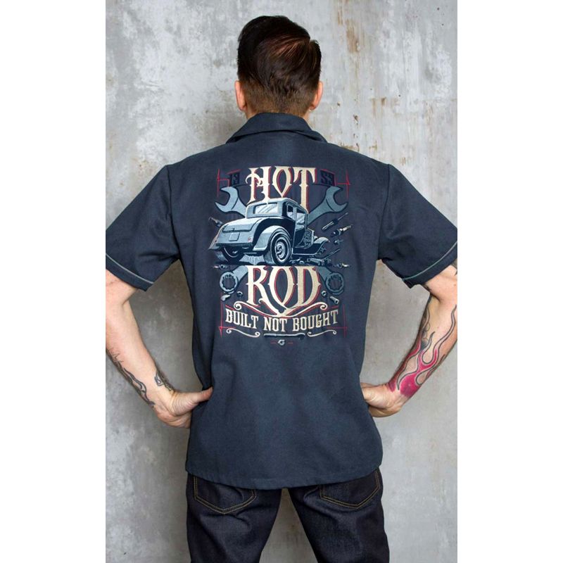 Rumble 59 Hot Rod Work Shirt - Grey
