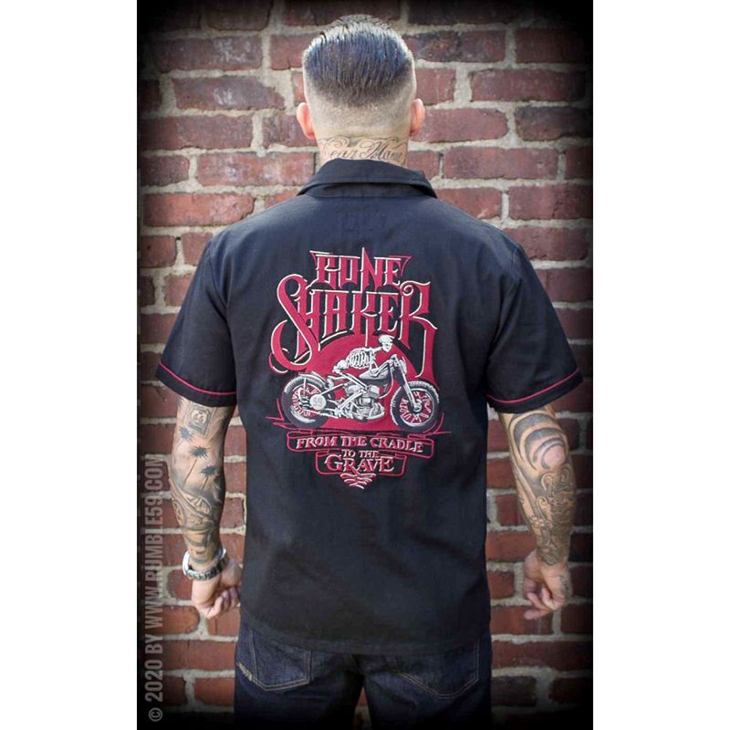 Rumble 59 Bone Shaker Work Shirt - Black
