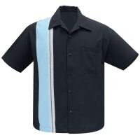 Steady Clothing Charles Button Up Shirt - Black/Aqua/Silver