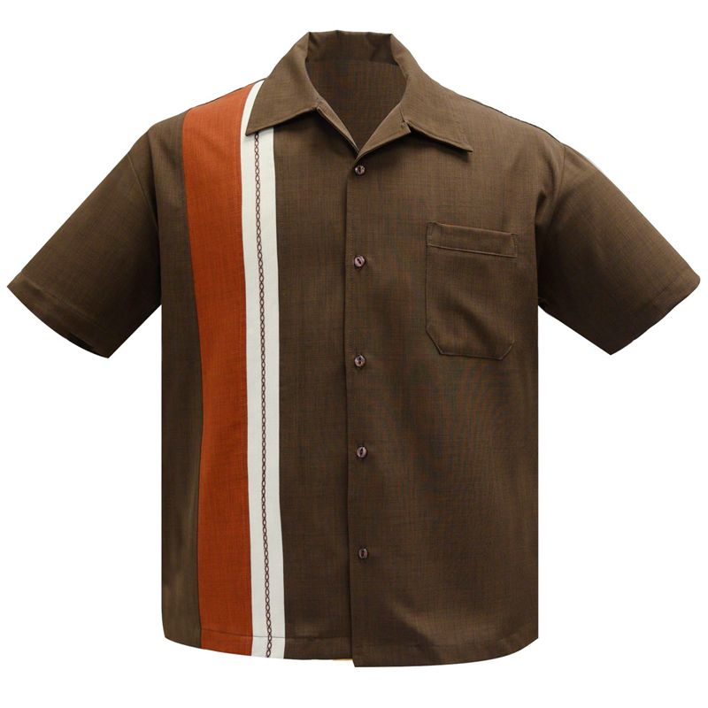 Steady Clothing Charles Button Up Shirt - Brown / Rust / Stone