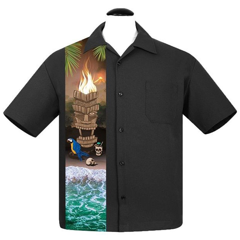 Steady Clothing Cursed Island Button Up Shirt - Black