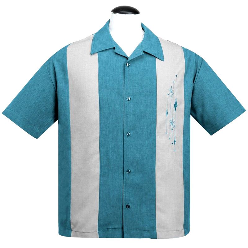 Steady Clothing Mid Century Marvel Button Up Shirt - Pacific