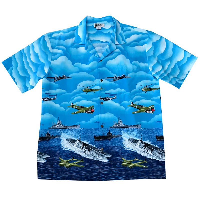 Aloha Republic Battleship Pride Shirt - Blue - size S