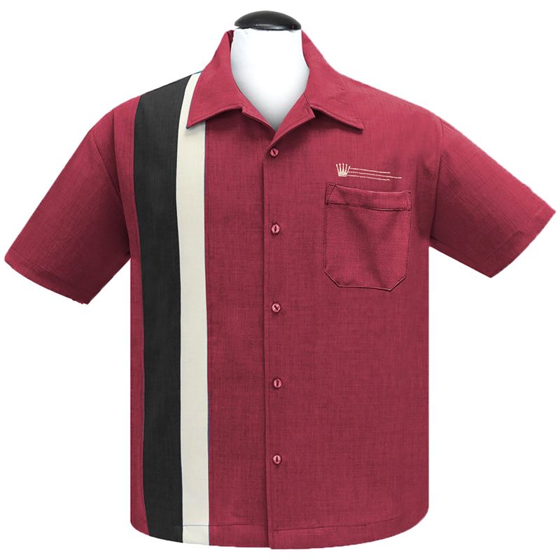 Steady Clothing Alexander Button Up Shirt - Burgundy/Black/Sage
