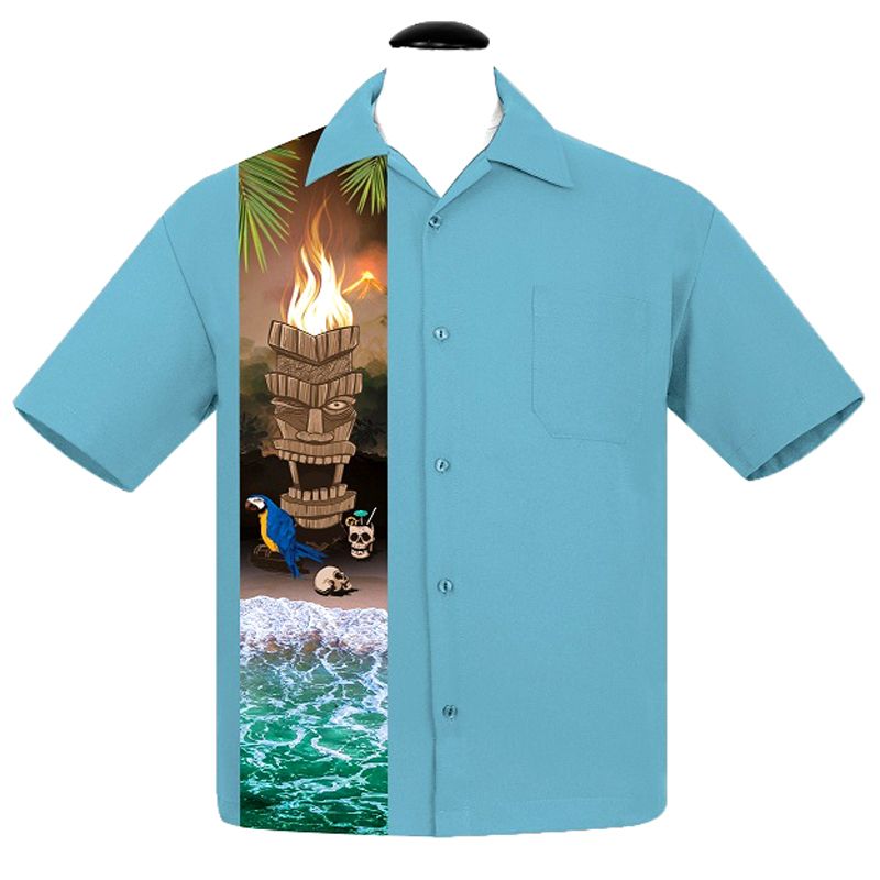 Steady Clothing Cursed Island Button Up Shirt - Sea Foam