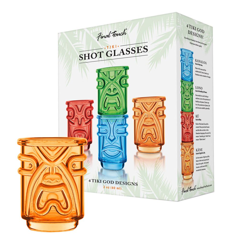 Tiki God Shot Glasses - 4 Pack