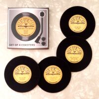 Sun Records Vinyl Record Coasters - set of 4