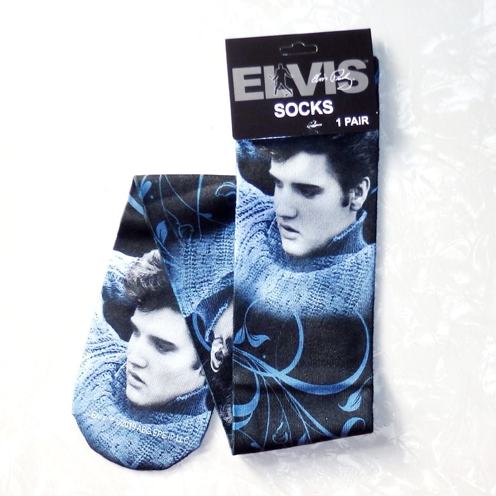 Elvis Presley Tube Socks - Blue Sweater