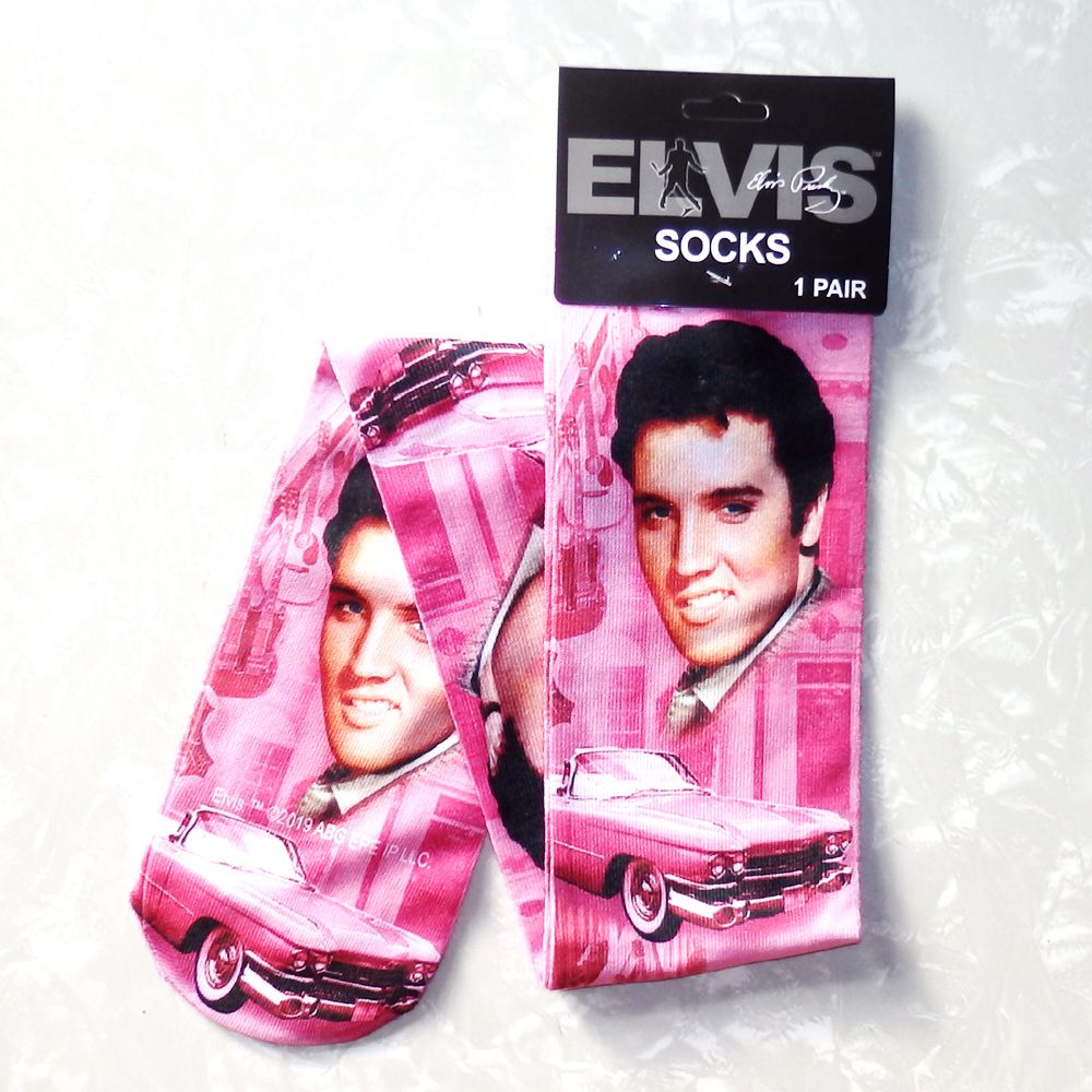 Elvis Presley Tube Socks - Pink Cadillac