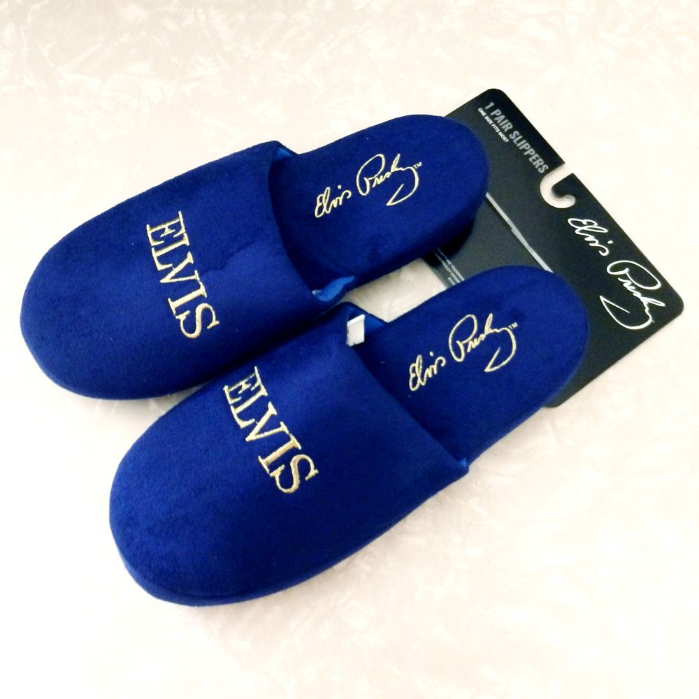 Elvis Presley Slippers - Blue Suede Shoes