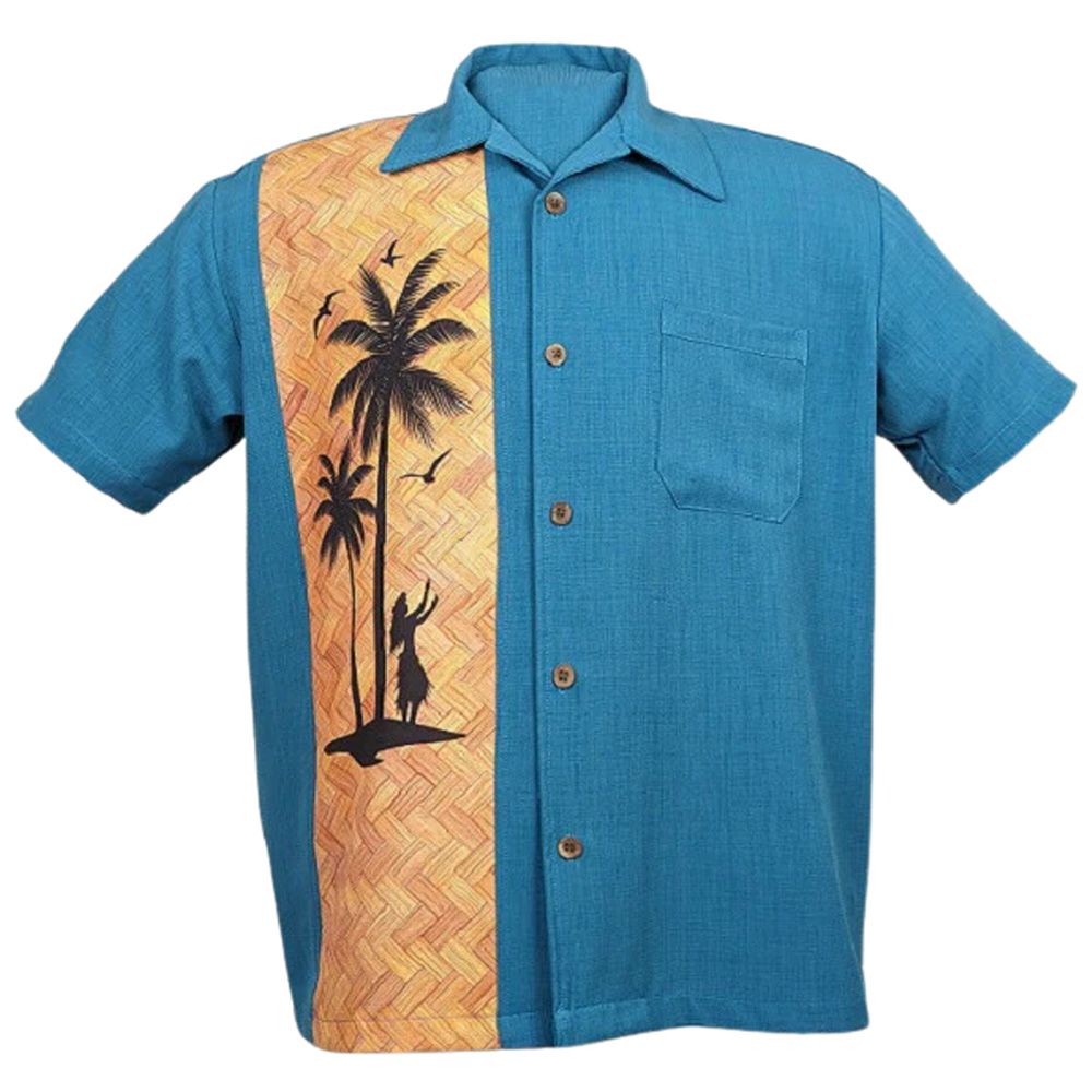 Steady Clothing Hula Palm Button Up Shirt - Pacific