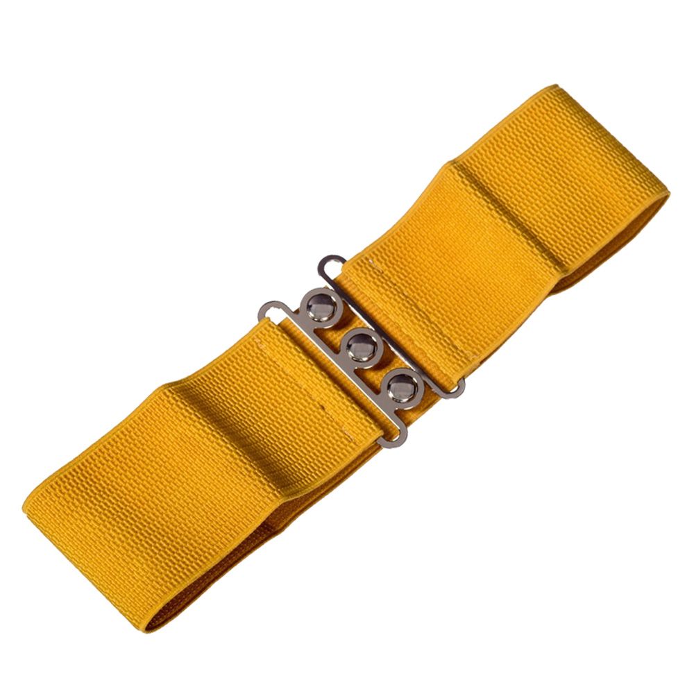 Elastic Cinch Belt - Mustard