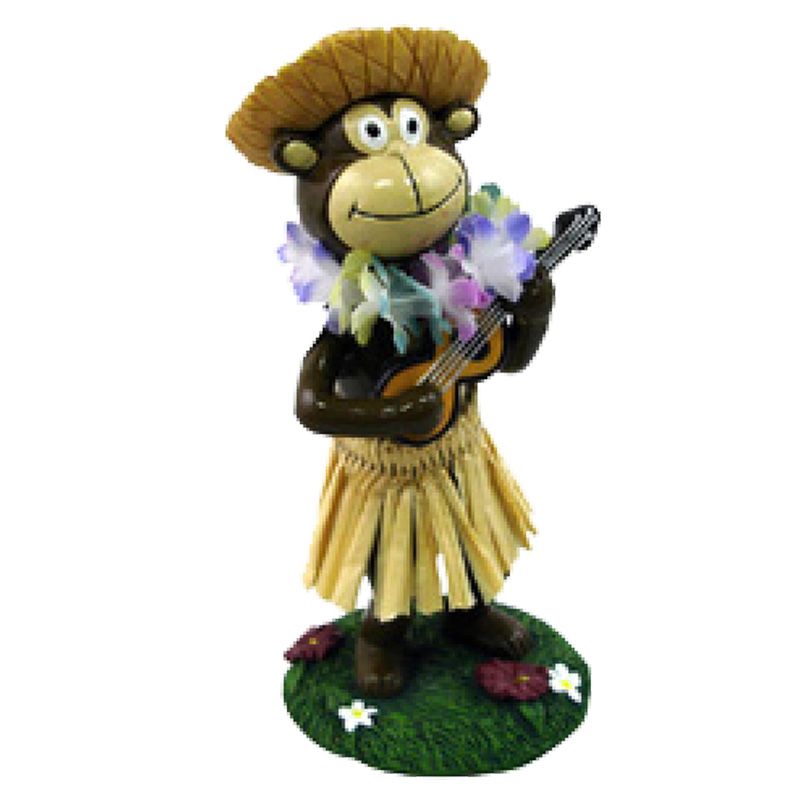 Miniature Hawaiian Dashboard Hula Monkey