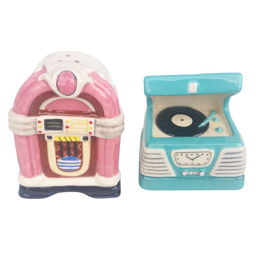 Juke Box and Record Player Salt and Pepper Shakers