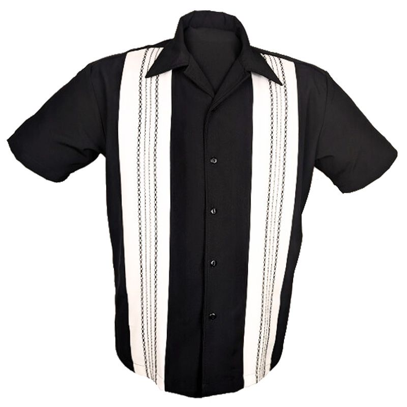 Steady Clothing Ricardo Button Up Shirt - Black/Cream