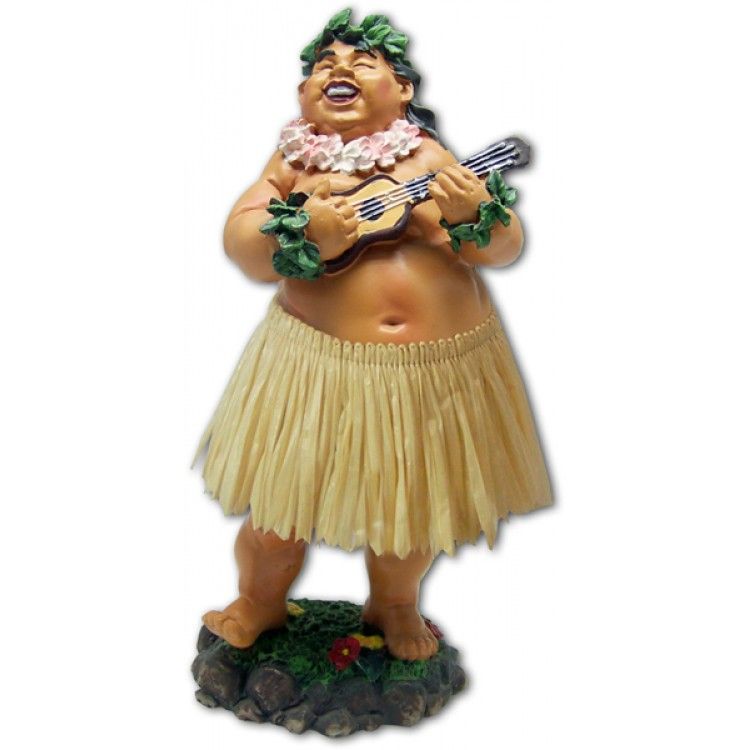 7" Leilani Hawaiian Dashboard Hula Boy with Ukulele - Natural