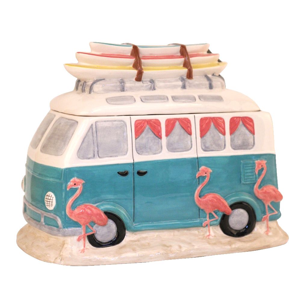 Flamingo Camp Van Cookie Jar